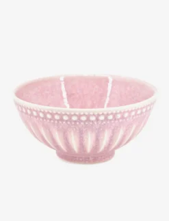 Pink Glazed Stoneware Bowl