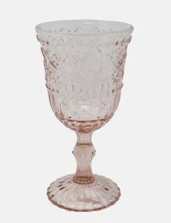 Pink Textured Stem Glass