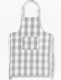 Plaid Apron with Front Pocket