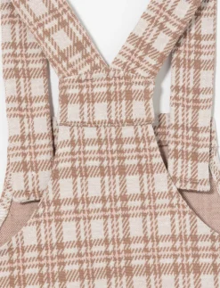 Plaid Corduroy Overall Dress - Little Girl