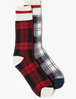 Plaid Crew Socks - Pack of 2