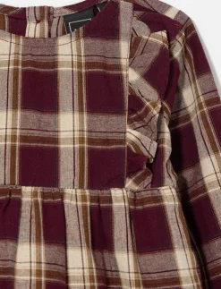 Plaid Dress with Ruffles