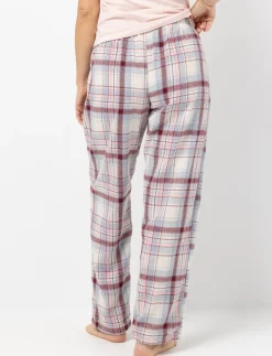 Plaid Flannel Pants with Drawstring