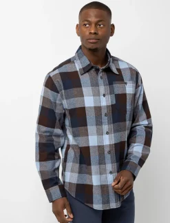 Plaid Flannel Shirt with Chest Pocket