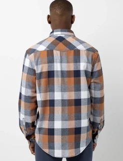 Plaid Flannel Shirt with Chest Pocket
