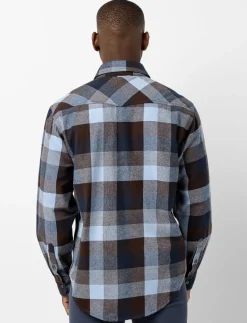 Plaid Flannel Shirt with Chest Pocket