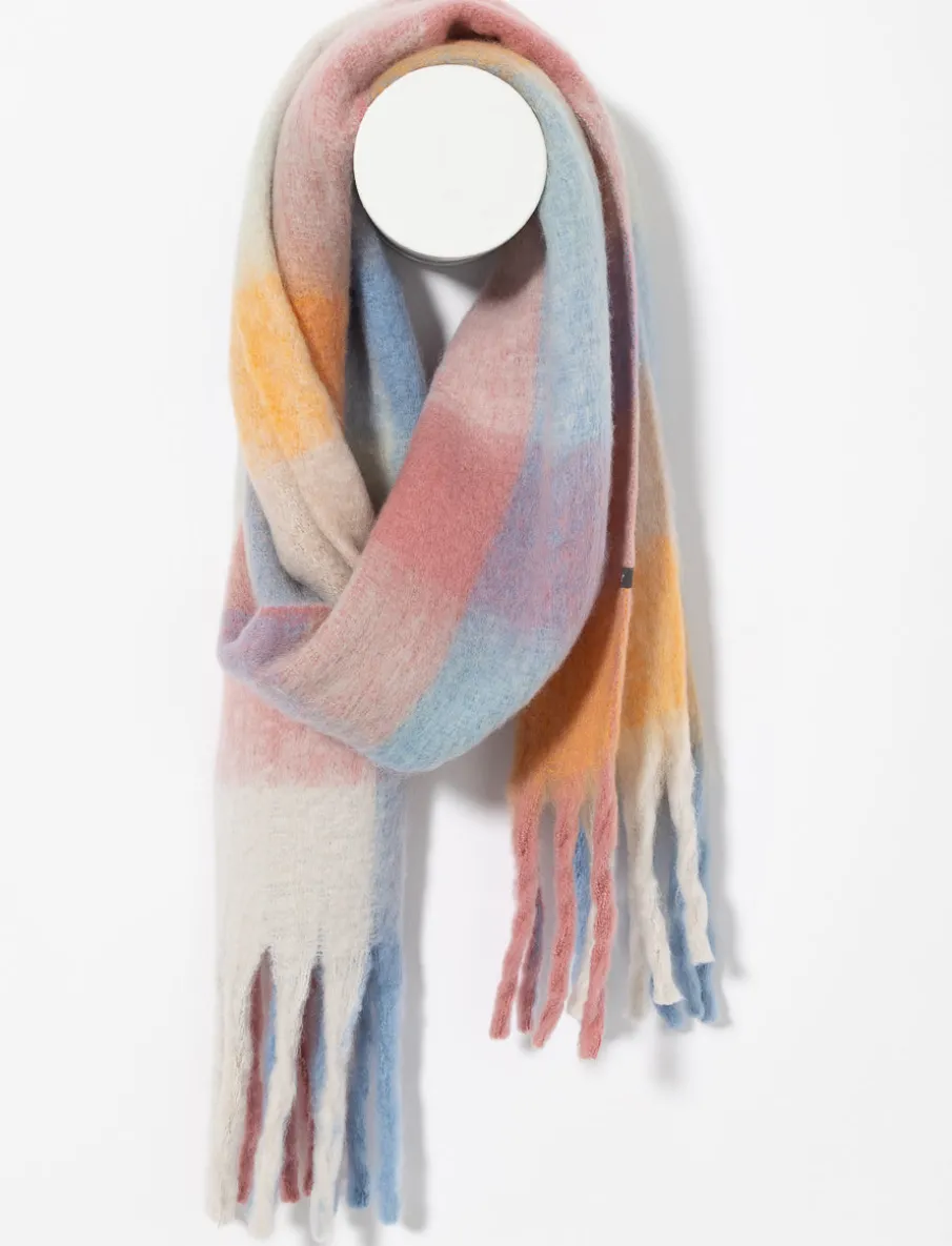 Plaid Fringe Scarf