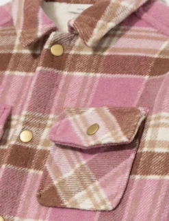 Plaid Lined Shacket - Teen Girl