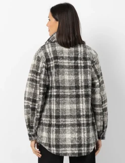 Plaid Shacket with Pockets