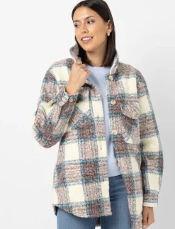 Plaid Shacket with Pockets