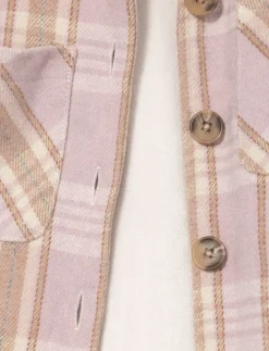 Plaid Sherpa-lined Shacket - Little Girl