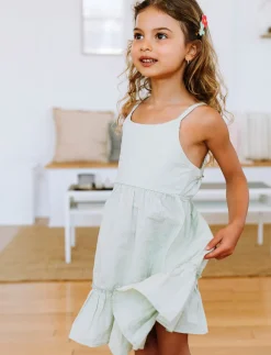 Pleated Dress with Lace Detail