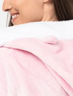 Plush Bathrobe with Cat Pockets