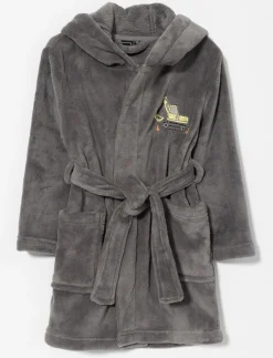 Plush Bathrobe with Embroidery - Little Boy