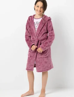 Plush Bathrobe with Hearts