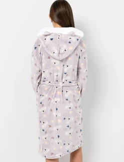 Plush Koala Print Bathrobe