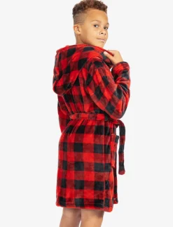 Plush Plaid Bathrobe