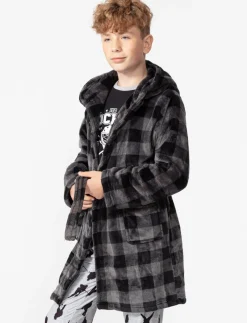 Plush Plaid Bathrobe