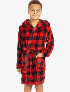 Plush Plaid Bathrobe
