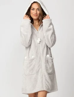 Plush Zip-up Bathrobe