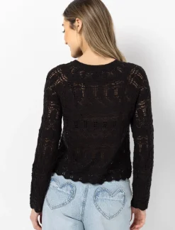 Pointelle Knit Sweater