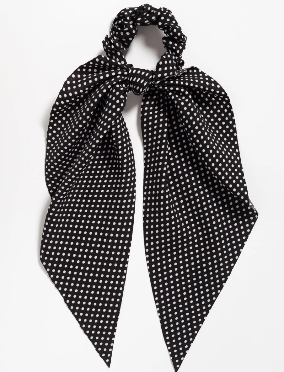 Polka Dot Scarf Scrunchie