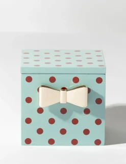 Polka Dot Wooden Jewelry Box