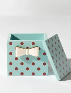Polka Dot Wooden Jewelry Box