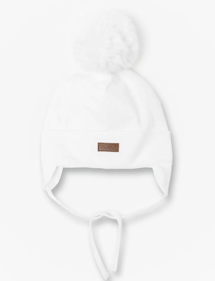 Pompom Beanie with Ear Flaps - Baby