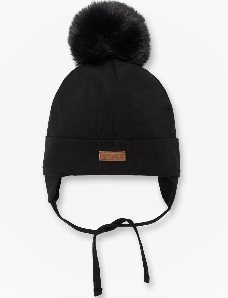 Pompom Beanie with Ear Flaps - Baby