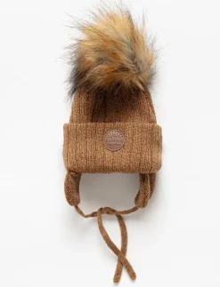 Pompom Beanie with Ear Flaps - Children