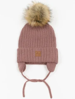 Pompom Toque with Ear Flaps - Children