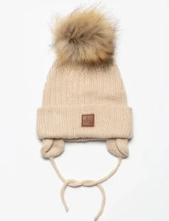 Pompom Toque with Ear Flaps - Children