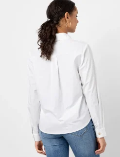 Poplin Shirt with Gold Buttons