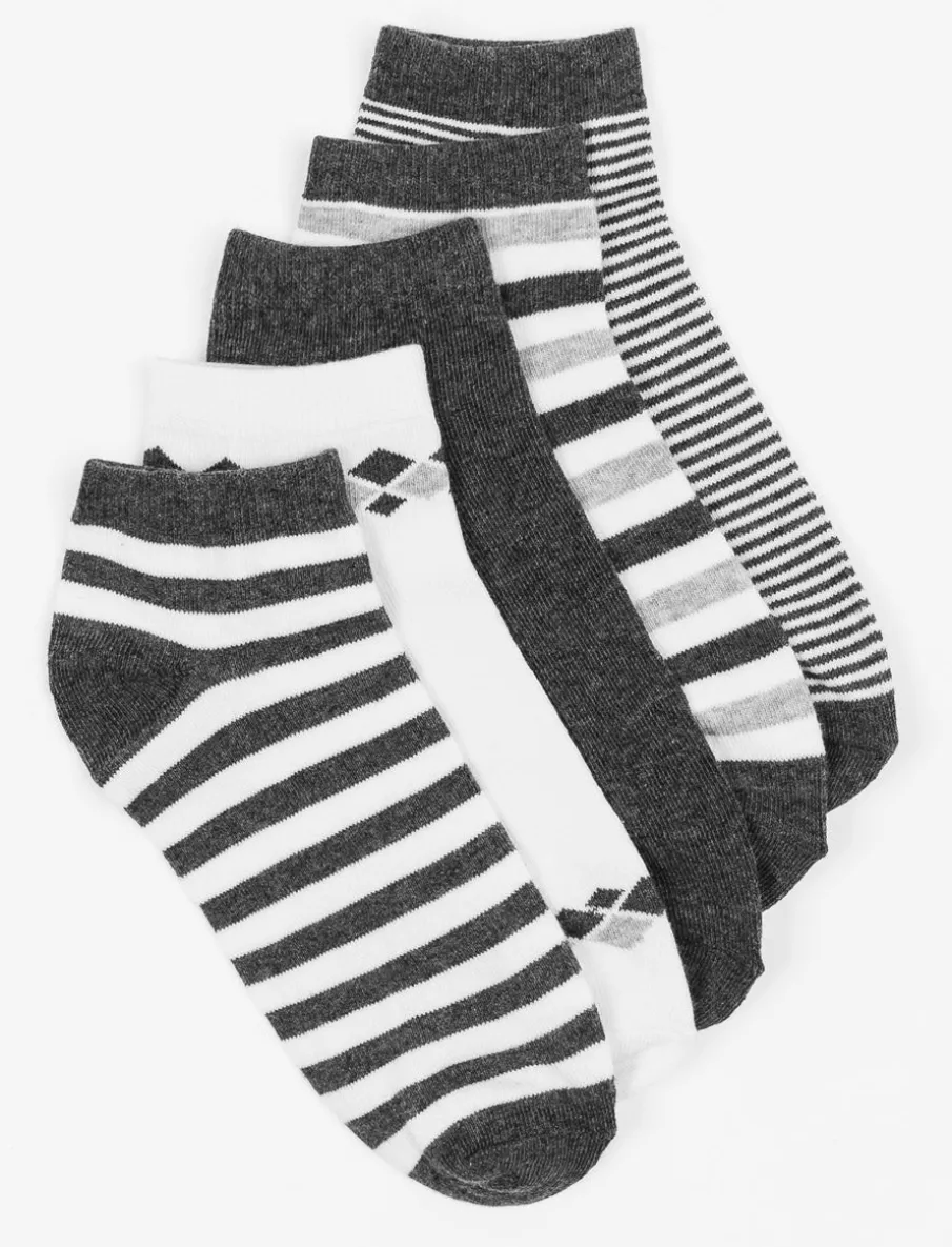 Printed Ankle Socks - Pack of 5