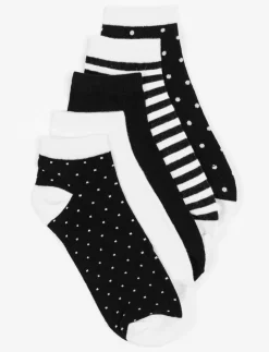 Printed Ankle Socks - Pack of 5