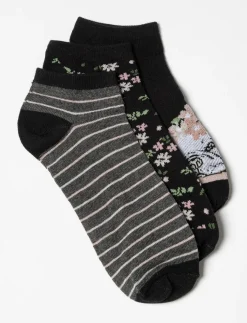 Printed Ankle Socks - Pack of 3