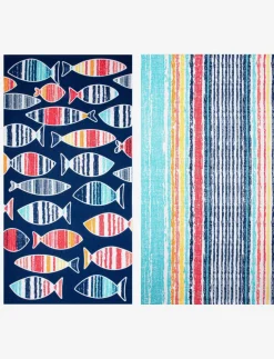 Printed Beach Towels - Set of 2