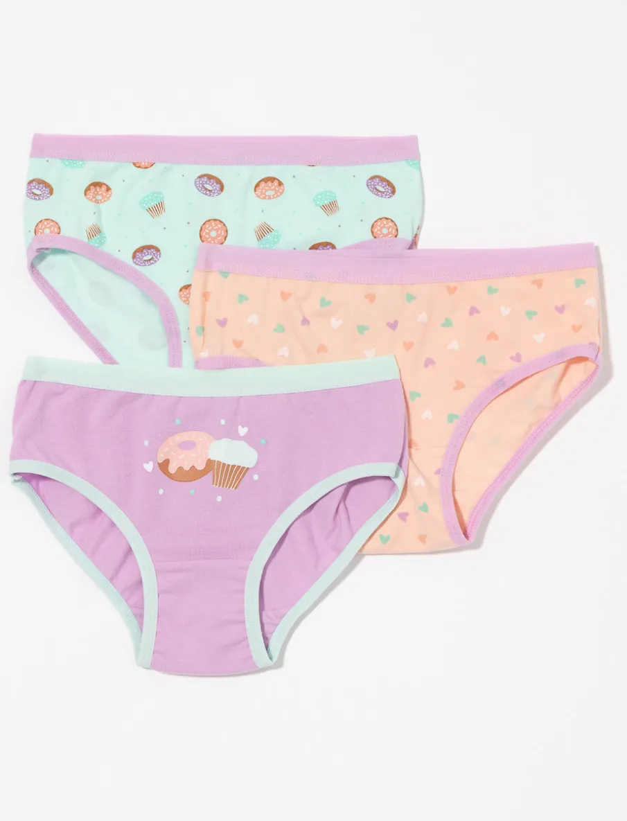 Printed Bikini Panties for Little Girl - Pack of 3