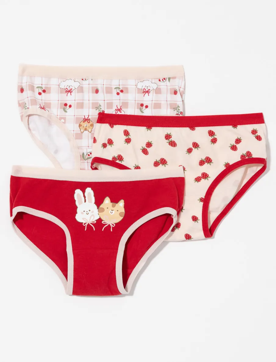 Printed Bikini Panties for Little Girl - Pack of 3