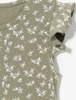 Printed Crew Neck Dress - Little Girls