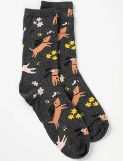 Printed Crew Socks