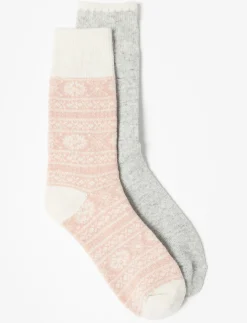 Printed Crew Socks - Pack of 2
