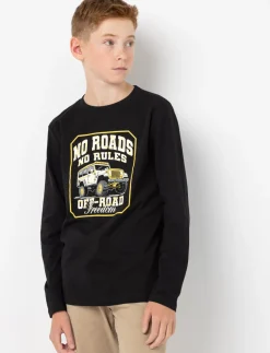 Printed Crew-neck Long-sleeve T-shirt