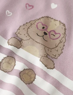 Printed Crew-neck Sweatshirt - Little Girl