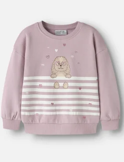 Printed Crew-neck Sweatshirt - Little Girl