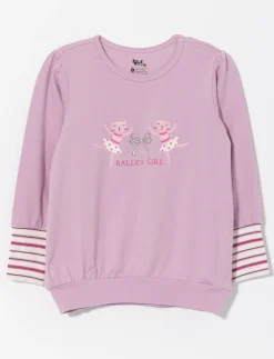 Printed Crew-neck T-shirt - Little Girl