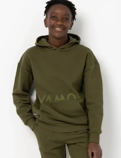 Printed Drop-shoulder Hoodie