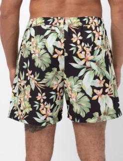 Printed Elastic-waist Boardshorts