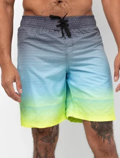 Printed Elastic-waist Boardshorts